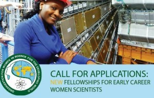 Early Career Fellowships for Women Scientists in Developing Countries